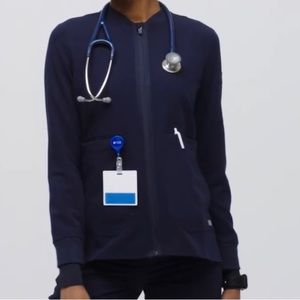 Nwt black Bellery Bomber Scrub Jacket xs